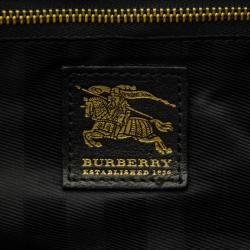 Pre Owned Burberry Quilted House Check Mini Manor Satchel Handbag