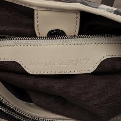 Pre Owned Burberry New Check Lowry Tote Bag