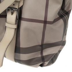 Pre Owned Burberry New Check Lowry Tote Bag