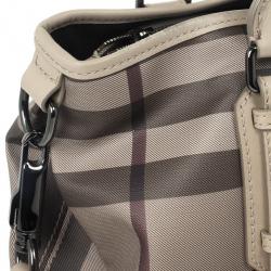 Pre Owned Burberry New Check Lowry Tote Bag