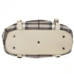 Pre Owned Burberry New Check Lowry Tote Bag