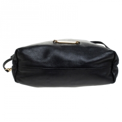 Pre Owned Burberry Black House Check Canvas and Leather Little Crush Crossbody Bag