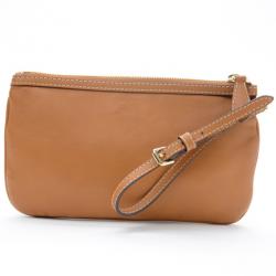 مملوكة مسبقًا Burberry Calf Leather Rope Webbing Fuller Wristlet