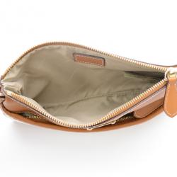 مملوكة مسبقًا Burberry Calf Leather Rope Webbing Fuller Wristlet