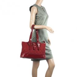 مملوكة مسبقًا Burberry Red Quilted Tote
