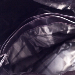 Pre Owned Burberry Dark Brown Quilted Leather Large Beaton Tote