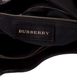 Pre Owned Burberry Beige/Brown Haymarket Check Coated Canvas and Leather Willenmore Tote