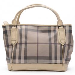مملوكة مسبقًا Burberry Medium Smoked Check Tote Bag