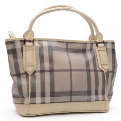 مملوكة مسبقًا Burberry Medium Smoked Check Tote Bag