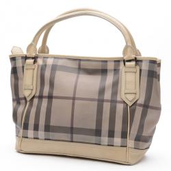 مملوكة مسبقًا Burberry Medium Smoked Check Tote Bag