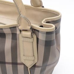 مملوكة مسبقًا Burberry Medium Smoked Check Tote Bag