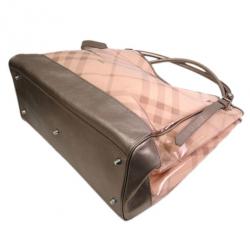 Pre Owned حقيبة يد بربري نوفا شيك فينيل وردي