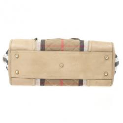 مملوكة مسبقًا Burberry Quilted House Check Manor Satchel