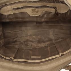 مملوكة مسبقًا Burberry Quilted House Check Manor Satchel