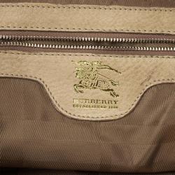 مملوكة مسبقًا Burberry Quilted House Check Manor Satchel