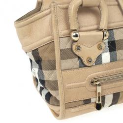مملوكة مسبقًا Burberry Quilted House Check Manor Satchel