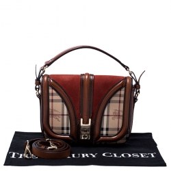 Burberry Multicolor Haymarket Check Canvas/Suede and Leather Messenger Bag