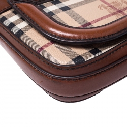 Burberry Multicolor Haymarket Check Canvas/Suede and Leather Messenger Bag