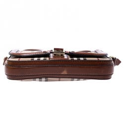 Burberry Multicolor Haymarket Check Canvas/Suede and Leather Messenger Bag