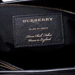 Pre Owned Burberry Brown/Black Leopard Print Calfhair and Leather Medium Banner Tote