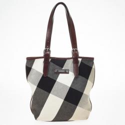 Pre Owned Burberry Mega Nova Small Victoria Tote
