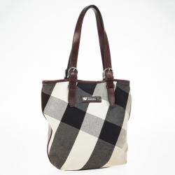Pre Owned Burberry Mega Nova Small Victoria Tote
