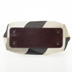 Pre Owned Burberry Mega Nova Small Victoria Tote