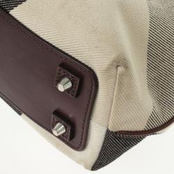 Pre Owned Burberry Mega Nova Small Victoria Tote