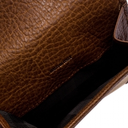 Pre Owned Burberry Brown/Beige Nova Check Canvas and Leather Buckle Compact Wallet