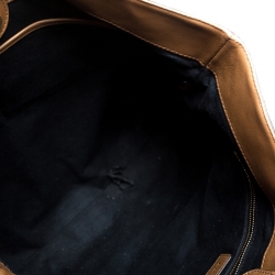 Pre Owned Burberry Beige Canvas and Leather Nova Check Shopper Tote