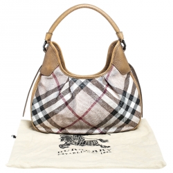 مملوكة مسبقًا حقيبة بربري بروكلين كانفاس بيج نقشة نوفاتشيك بيج مقوى