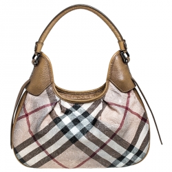 مملوكة مسبقًا حقيبة بربري بروكلين كانفاس بيج نقشة نوفاتشيك بيج مقوى