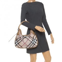 مملوكة مسبقًا حقيبة بربري بروكلين كانفاس بيج نقشة نوفاتشيك بيج مقوى