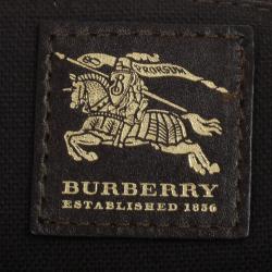 Pre Owned Burberry Haymarket Check Satchel