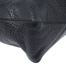 Pre Owned Burberry Black Leather Medium Dewsbury Tote 