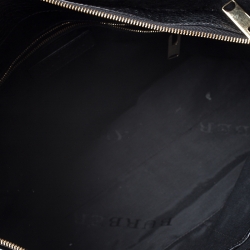 Pre Owned Burberry Black Leather Medium Dewsbury Tote 