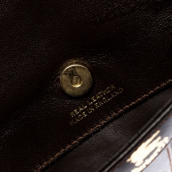 Pre Owned Burberry Beige/Brown Haymarket Check Canvas and Leather Crossbody Bag