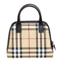 Burberry Beige/Brown House Check PVC Pochette 