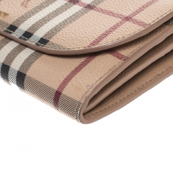 Pre Owned محفظة بسلسلة برادا هينلي كانفاس مقوى كاروهات هاي ماركت بيج