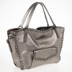 مملوكة مسبقًا Burberry Metallic Leather Tote
