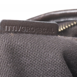 Pre Owned Burberry Beige/Dark Brown Haymarket Check PVC and Leather Pleated Hobo
