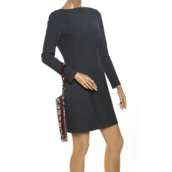 Pre Owned Burberry Burgundy/Beige Super Nova Check PVC and Patent Leather Wristlet Clutch