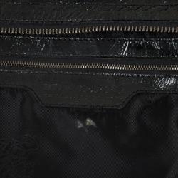 مملوكة مسبقًا Burberry Black Patent Leather Cartridge Pleat Tote