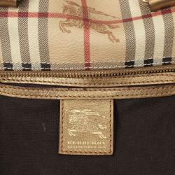 مملوكة مسبقًا Burberry Haymarket Check Boston Satchel Handbag