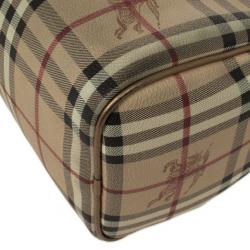 مملوكة مسبقًا Burberry Haymarket Check Boston Satchel Handbag