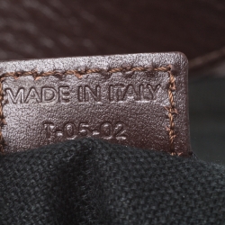 Pre Owned حقيبة كتف بربري قلاب إبزيم جلد و PVC كاروهات هايماركت بيج/ بنية