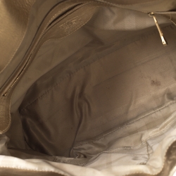Pre Owned Burberry Gold Quilted Leather Hillgate Tote