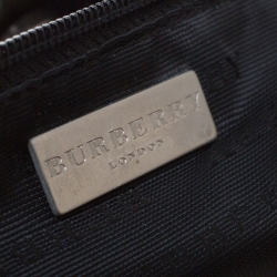 Pre Owned Burberry Beige/Black Nova Check Coated Canvas Shoulder Bag