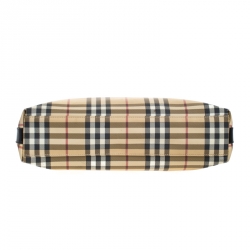 Pre Owned Burberry Beige/Black Nova Check Coated Canvas Shoulder Bag