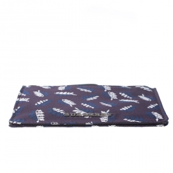 Pre Owned Burberry Tri Color Printed Fabric Tucker Zip Pouch